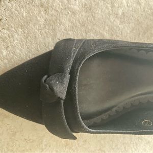 Black velvet sling back heels size 7